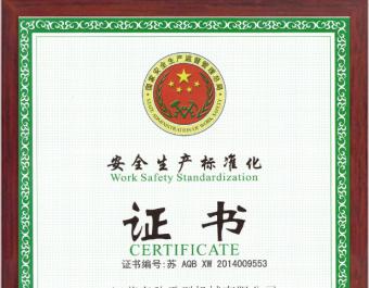 安全生產(chǎn)標(biāo)準化企業(yè)